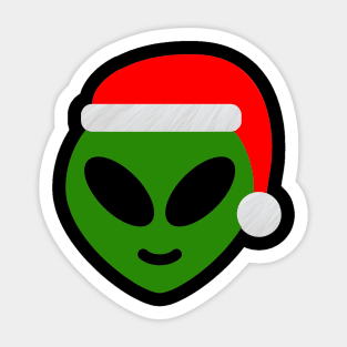 christmas green santa alien emoji Sticker